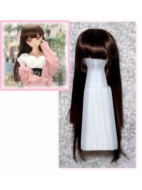 BJD Smart Doll 1/3 Volks Super Dollfie Dream SD DD Straight Rich Brown Wig 8/9